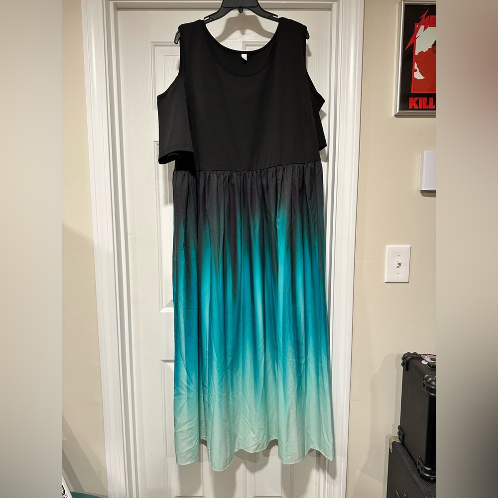 SHEIN 3x maxi cold shoulder dress